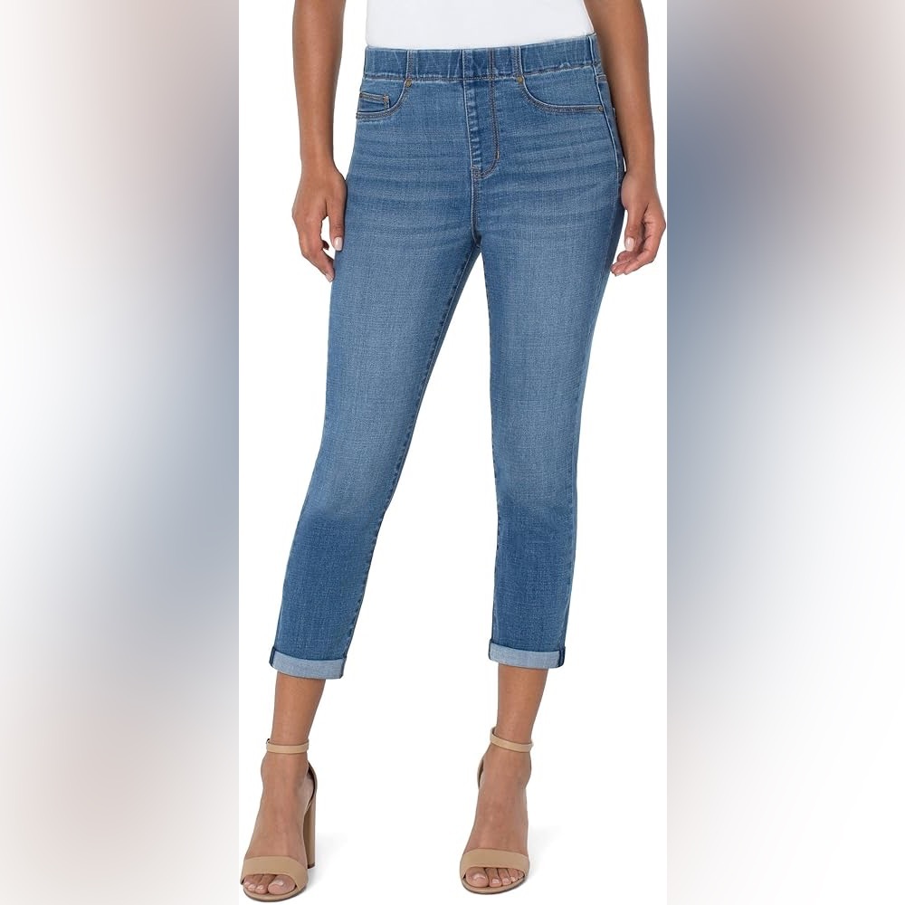 Stitch Fix Liverpool Chloe‎ Crop Brinkley Wash Sz 6/28 Pull On Caual Minimalist